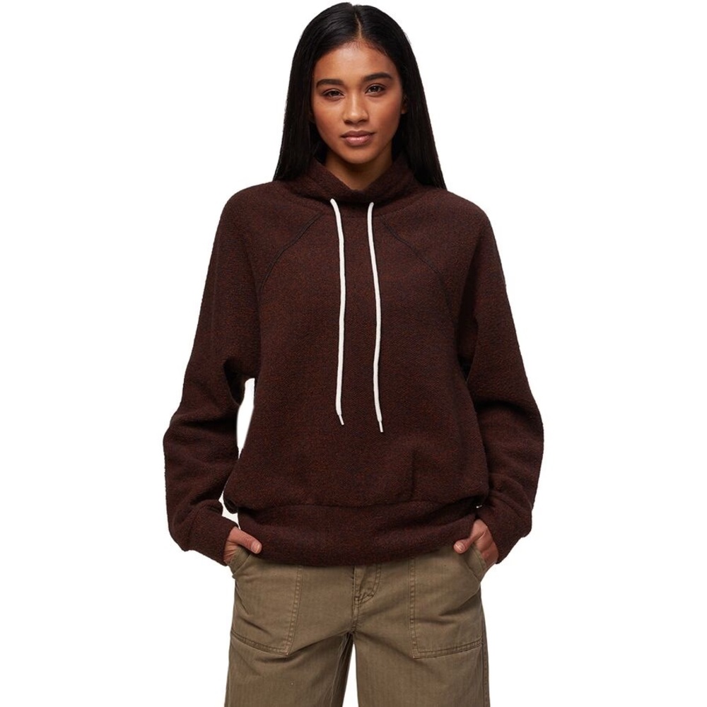 Varley Maceo Sweatshirt Women’s Small Textured Pullover Sweater Brown Athleisure